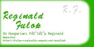 reginald fulop business card